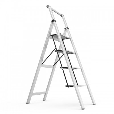 Narrow Safety Foldable Aluminum Step Stool Ladder with handrail